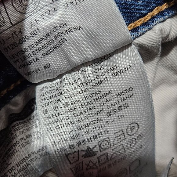 Levis 501 CT Jeans 34X32 Taper Fit Distressed Button Fly Denim READ - Picture 6 of 11